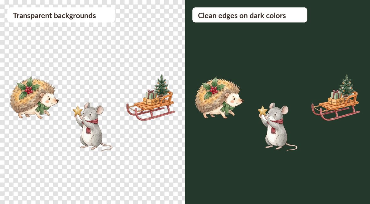 Cozy Woodland Christmas Watercolor Clipart preview 2