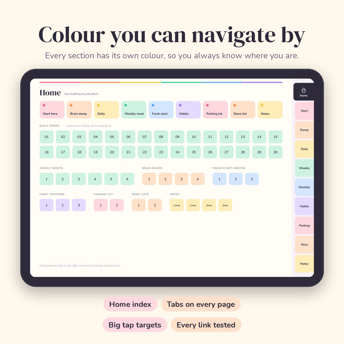 No-Guilt ADHD Planner, Rainbow Edition preview 2