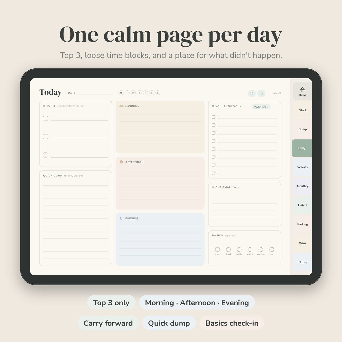 No-Guilt Undated ADHD Planner preview 2
