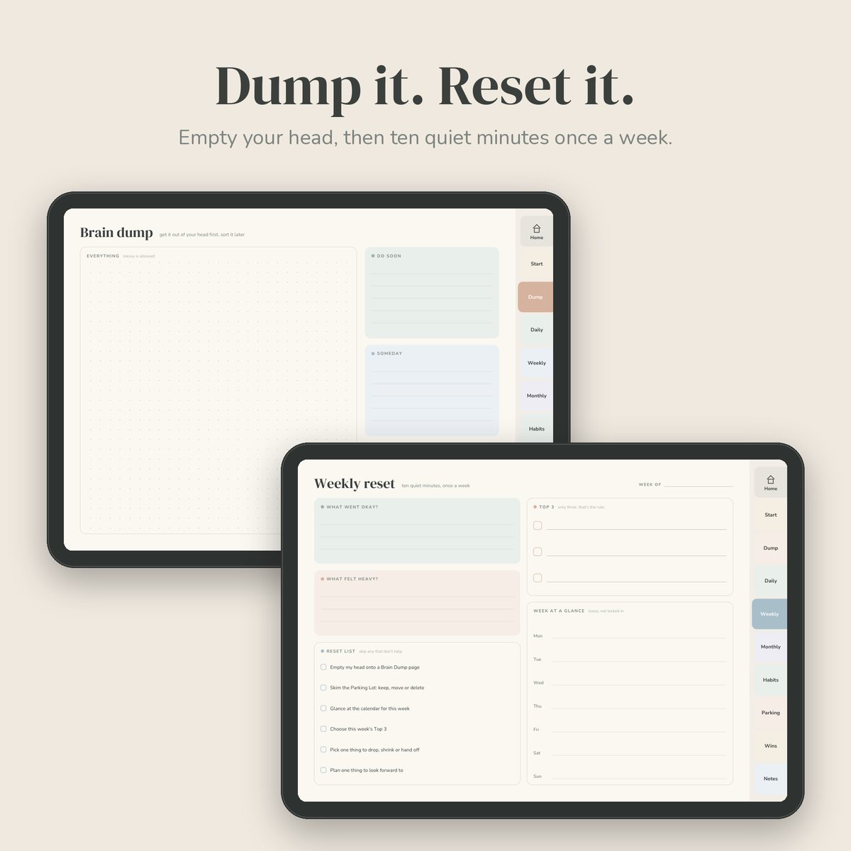 No-Guilt Undated ADHD Planner preview 3