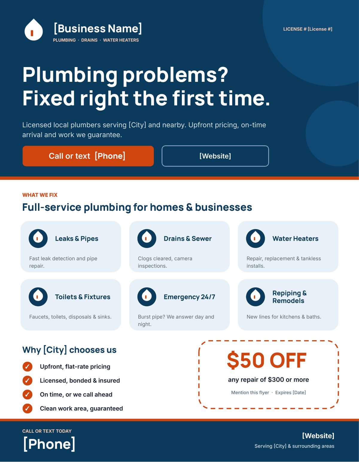 Plumber Print Marketing Kit preview 2