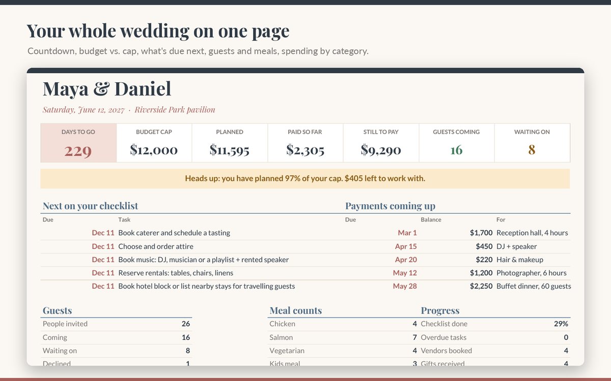 Small & Simple Wedding Planner preview 1