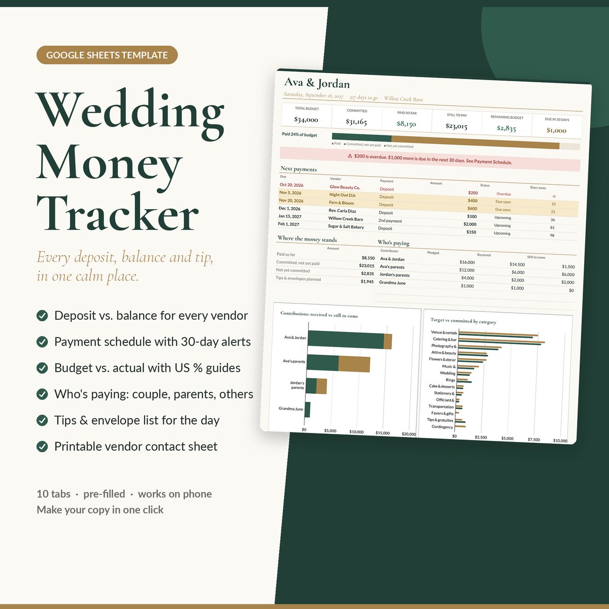 Wedding Money Tracker preview 1